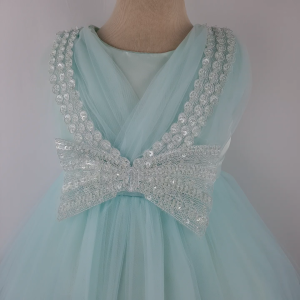 Big Joy Baby Formal Gown with Silver Ribbon Design Mint For Ages 3 to 24 Months Old 564302