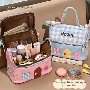 Vertical Large Capacity Partition Waterproof Multifunctional Cosmetic Bag