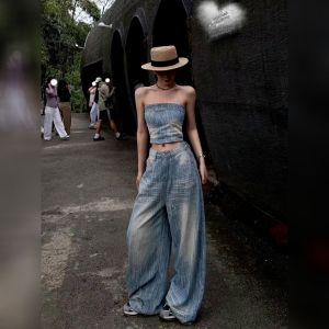 DANTING | Elegant Retro American Style Womens Outfit Set