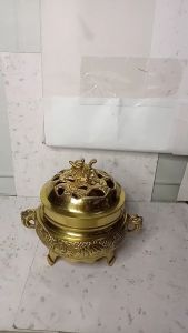 Hiolo Bakar Dupa Hiolo Kuningan Motif Naga 1 Pcs