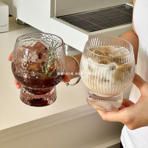 Creative Glass Cup Small Audience Design Cute Drums Cup Luxury Whiskey Glass Juice Cup Cold Drink Cup Nordic Style Pure Color