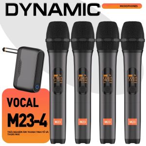 Micro Không Dây UHF M23-4 Karaoke Mic Với Pin Lithium Đầu Thu Cho Đảng Giáo Hội Loa Đa Năng Cầm Tay Năng Động Bộ Micro