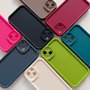 SOFTCASE CASE ROSE SILIKON MACARON SOLID UNTUK X XR 7 7+ 8 8+ 11 12 13 14 15 16 17 AIR PRO MAX PLUS SHOCKPROOF PHONE CASE HC3417