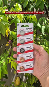 Vỉ 5 pin Cmos CR2032 / CR 2032 Lithium Energizer 3V chính hãng dùng cho smartkey xe máy ô tô