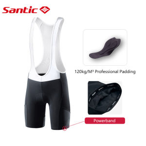 Santic Cycling Bib Shorts Men Plus Size Bike Shorts 4D Padding Breathable Anti-slip Quick-dry Reflective KM25C05203