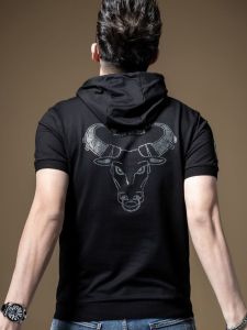 XIBAIYI | Summer Lightweight Hooded Short Sleeve Sweatshirt