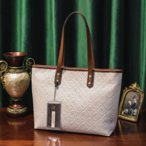 Large Capacity Soft Leather Printed Tote Bag Womens Commuter Single Shoulder Bag Versatile Tote Bag Fashionable Casual Handbag