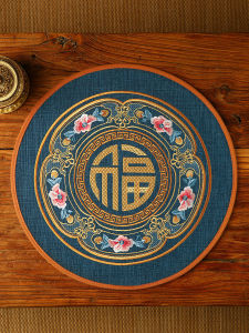 Bàn Tròn Thêu Cách Trung Hoa Thảm Bàn Ăn Cách Nhiệt Chống Thấm Nước Chống Bỏng Thảm Bàn Trà Thảm Bình Hoa Thảm Tròn