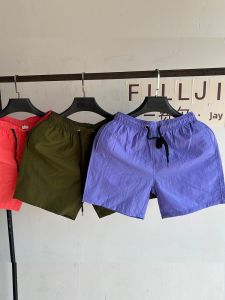 Mens Quick Dry Beach Shorts 4-Part Pants Loose Fit Summer Casual Sports mid Waist Elastic Waistband Couples Beachwear