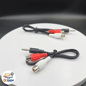 สาย 3.5mm Male to 2 RCA Female Jack Stereo Audio Cable Converter Adapter DC3 (INTL)