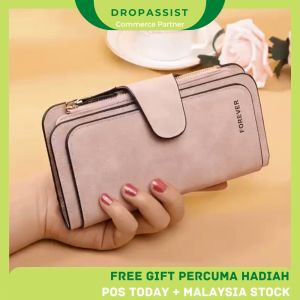 DROPASSIST 1103 Perfect Quality Three Fold 14 Card Holder Women Long Purses Wallet Card Case Coin Purse Dompet Panjang