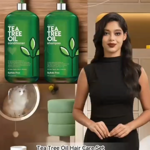 Tea Tree Shampoo Conditioner Set 473ml Sulfate Free for All Hair Types Men and Women