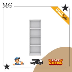 【LOCAL SELLER】ADELE WHITE OPEN BOOK SHELF ( FREE DELIVER & INSTTALLION)