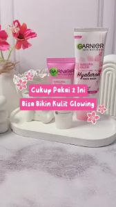 Garnier Sakura Glow Ceramide Serum Cream UV 20mL - Krim Serum Wajah