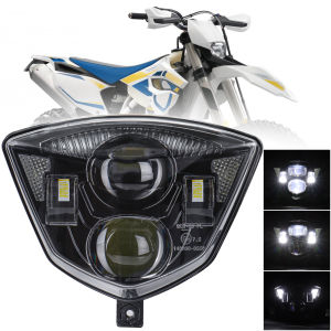 Cụm Đèn Pha LED Cho Xe Máy Husqvarna FE/TE Các Dòng 250 350 390 450 501 570 Đèn Pha Chiếu Xa Chiếu Gần Đèn Chạy Ban Ngày (DRL) Nâng Cấp Đèn Pha Xe Máy 18W 6500K