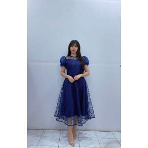 Dress Natal Adelia New Dress/Dress Pesta/Dress Party/Dress Brukat Tile/Dress Natal terbaru/Dress Cheryl