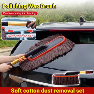 Wax Brush Multifunctional Telescopic Brush Dirt Dust Clean Brush Microfiber Car Duster Car Care Cleaning Mop 洗车刷