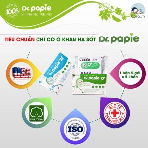 Khăn lau hạ sốt Dr Papie chính hãng