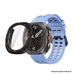 Dây Đeo Silicon Ốp Lưng PC Cho Samsung Galaxy Watch Ultra2 Kèm Miếng Dán Cường Lực Bảo Vệ Màn Hình Phụ Kiện Đồng Hồ Cho Ultra 2026