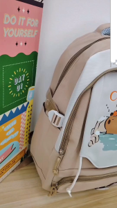 D1-213 - CAPYBARA Design 45CM Korea Backpack / Beg Galas Sekolah Rendah & Menengah / Kanak-Kanak Kids Backpack