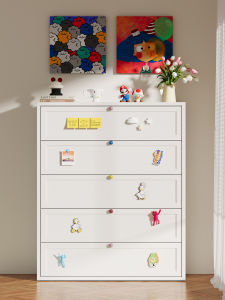 Sleek Modern Bedroom Steel Drawer Cabinet