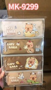 พร้อมส่งจากไทยกล่องดินสอ กระเป๋าดินสอ ลาย คาปิบาราน่ารัก มีหลายช่อง จุเยอะ