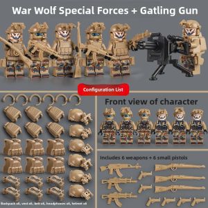 Military Special Forces Police Mini Figure Childrens Educational Building Blocks Toy for Boys Assembly Puzzle Playset