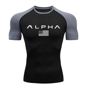 American Flag Print Short Sleeve Compression Shirts for Men Athletic Quick Dry Tshirts Gym Workout Running Tees Undershirts Tops
