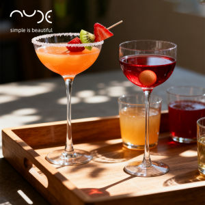 Elegant Nude Glass Cocktail Champagne Highball Glasses Vintage Atmosphere Sensation Luxury Wine Glasses European Style Barware