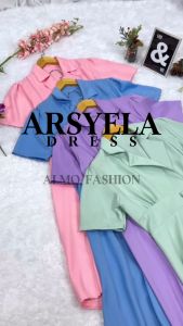 ALMO FASHION [MC] - Dress Arsyela / Dress Wanita Terbaru  Kekinian Viral / Dress Korean Style / Dress / Gaun Wanita Terbaru  / Dress Wanita Dewasa Cantik Dan Mewah / Dress Kondangan Simple Elegan / Baju Wanita / MC02