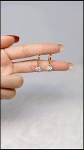 Anting Xuping Premium Model Gantung Permata Bulat Lapis Emas 24K