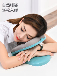 Lananana Folding Office Nap Pillow Pure Cotton Ice Silk Optional Ergonomic Comfortable U-Shaped Memory Foam Washable Pillow
