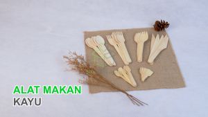 Sendok Makan Kayu Garpu Kayu Gase Kayu Pisau Kayu Sekali Pakai Ramah Lingkungan isi 100 pcs