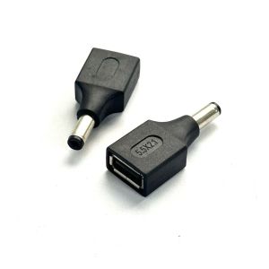 USB Female to DC 5.5x2.1mm Male Adapter 5V Power Connector for Router LED Strip Speaker Black