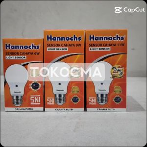 Lampu Led Sensor Cahaya 11w 11watt - Light Sensor Otomatis Hannochs