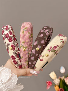 Floral High Top Hairband Womens Wide Edge Face Washing Hair Clip Stylish Hair Accessories New 2025 Spring Fresh Outing