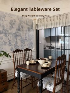 mornenjoy | Underglaze Ceramic Dinnerware Set Plates Bowls