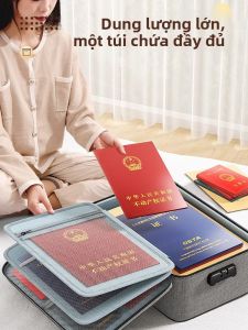 MONLEYTA | Hộp đựng tài liệu khóa đa năng nhiều lớp bảo vệ giấy tờ hộ khẩu chứng thực sinh ra hộp đựng tài liệu di động