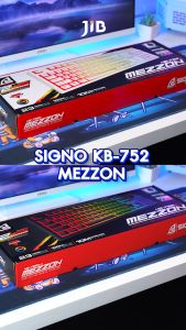 KEYBOARD (คีย์บอร์ด) SIGNO KB-752BLK MEZZON (BLACK) (RED OPTICAL SWITCH - RGB - EN/TH)