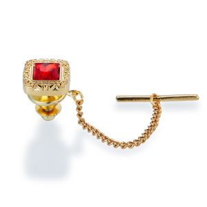 New Tie Pin Mens Business Wedding Banquet Daily Gold Color Exquisite Crystal Lock Buckle