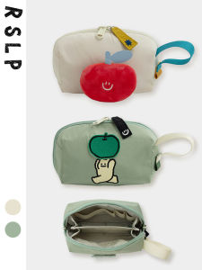 Portabello Cosmetic Bag Portable Travel Handbag Fresh Sweet Style Fabric Lining No Lock Casual Carry-On Makeup Storage Bag