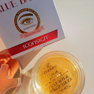 Gold Powder Lash Perming Solid Cream Sticky Paste Eyelash Fixing Tool Silicone Brush Lip Brush Double-Headed for Beauty Tools