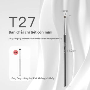 MONLEYTA | Bộ chải trang điểm chi tiết nhỏ ngựa lông Chải tán mịn Chải che khuyết điểm Chải kẻ mắt di động Bộ chải trang điểm mắt