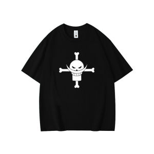 Bandai | One Pieces Monkey D. Luffy Summer Cotton Short-Sleeved T-Shirt for Children and Adults - Anime Loose Print Top