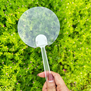 Kids DIY Handmade Hand Fan Transparent Blank Goka Fan Creative Painting Gift Customization