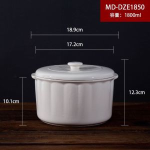 Applicable Midea MD-Dze1850 Electric Stew Pot Stewing out of Water White Liner Lid Ceramic Original Accessories 1.8 Cover