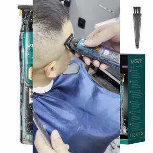 VGR | Máy Cắt Tóc Chuyên Nghiệp Cho Nam Có Thể Sạc Lại Sử Dụng Điện Kèm 3-4 Đầu Cắt Máy Cắt Râu Dùng Được Cho Tóc Khô & Ướt