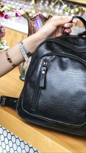 Tas Ransel Punggung Wanita Backpack Mini Hitam Casual Waterproof -NS4
