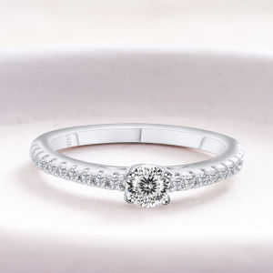 4mm 0.3CT D Color Moissanite Ring for Couples Women Men 925 Sterling Silver Lab Diamond Engagement Wedding Band Fine Jewelry