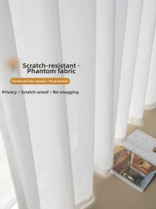 Scratch Resistant Anti-Peep Sheer Light-Blocking Privacy Curtain
